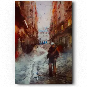 Le Vieil Homme et son chien - Square Vermenouze, Paris