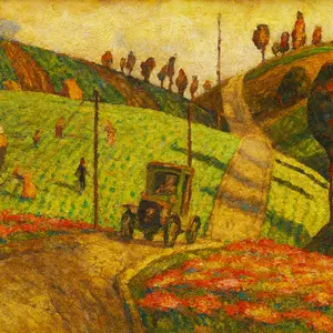 Sur la route du village