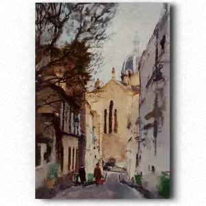 Un vieux couple de retour des courses