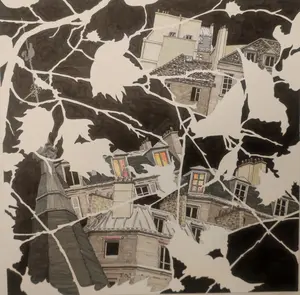 A travers les platanes, Place st germain des pres  - 2019