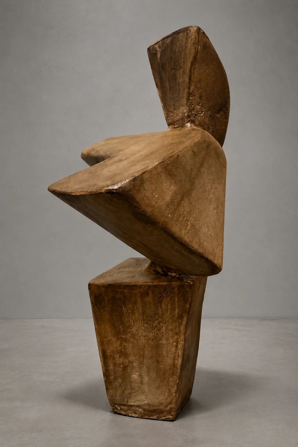 Table pour deux, Paris 6 par Arnaud Quercy chez Art Quam Anima — sculpture mixed structure, fibreglass and resin, walnut stain and beeswax patina sur aluminium armature, Mixed structure, fibreglass and resin, walnut stain and beeswax patina titled Table pour deux, Paris 6