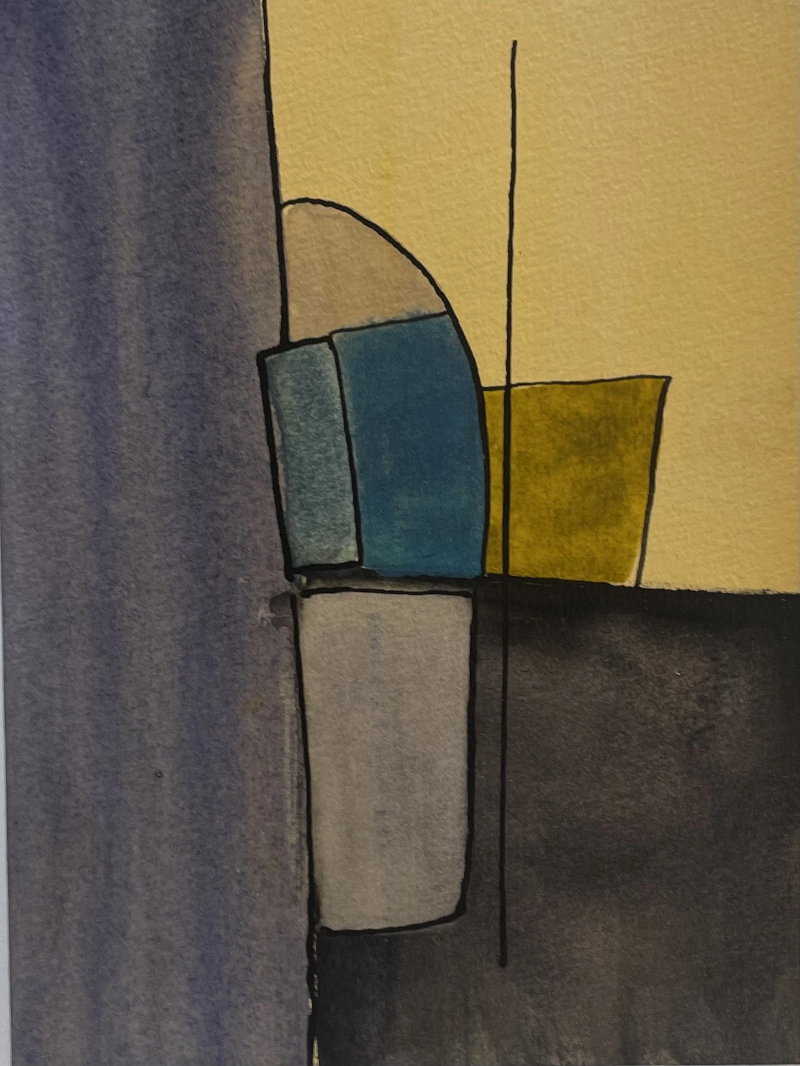 Watercolor Study in A Major No. 1 by Arnaud Quercy at Art Quam Anima — Watercolor Painting on Paper, Watercolor titled Watercolor Study in A Major No. 1