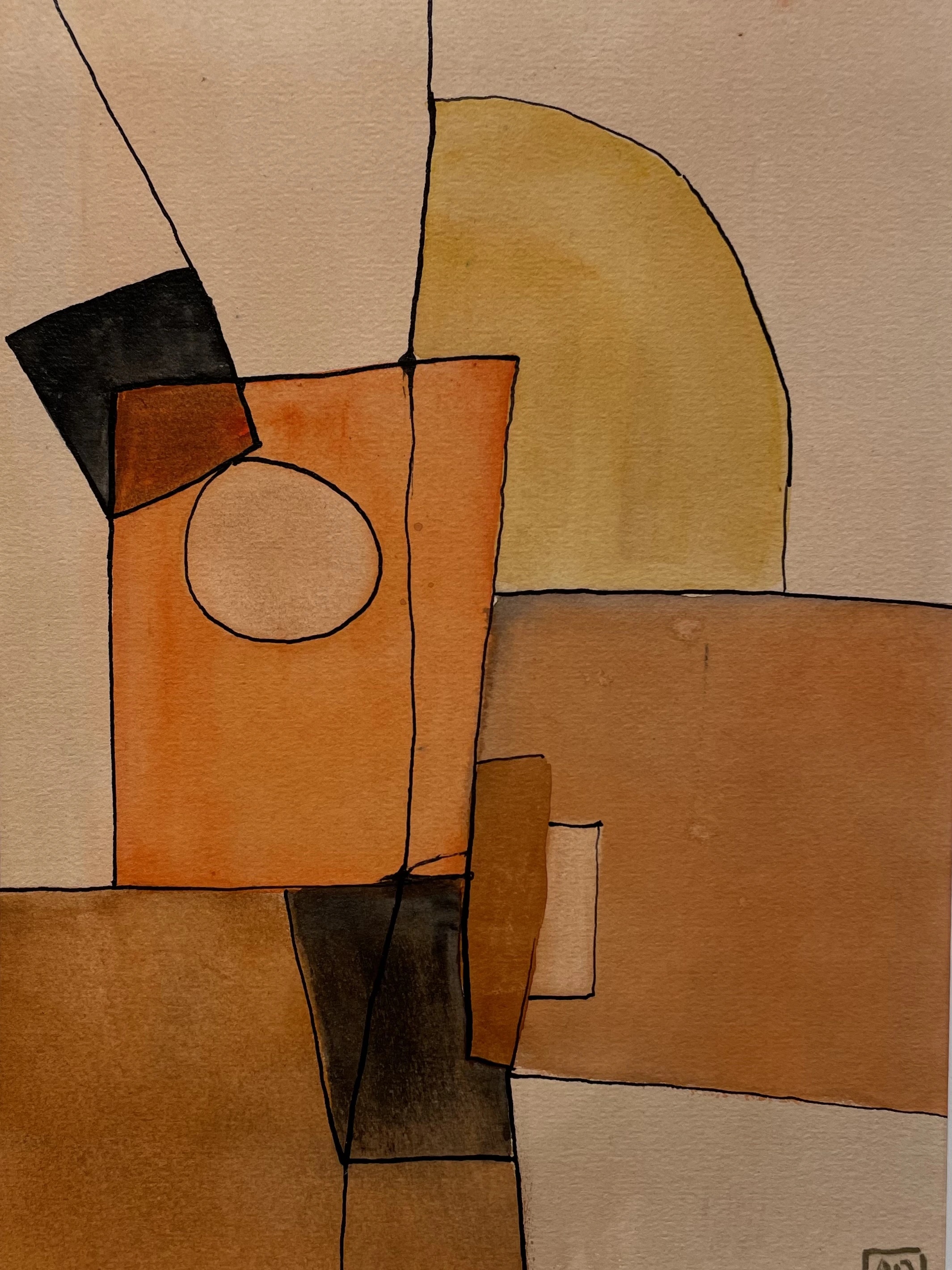 Watercolor Study in A Minor No. 2 by Arnaud Quercy at Art Quam Anima — Watercolor Painting on Paper, Watercolor titled Watercolor Study in A Minor No. 2