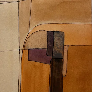 Étude à l'aquarelle en Ré mineur n° 4 — vue 1