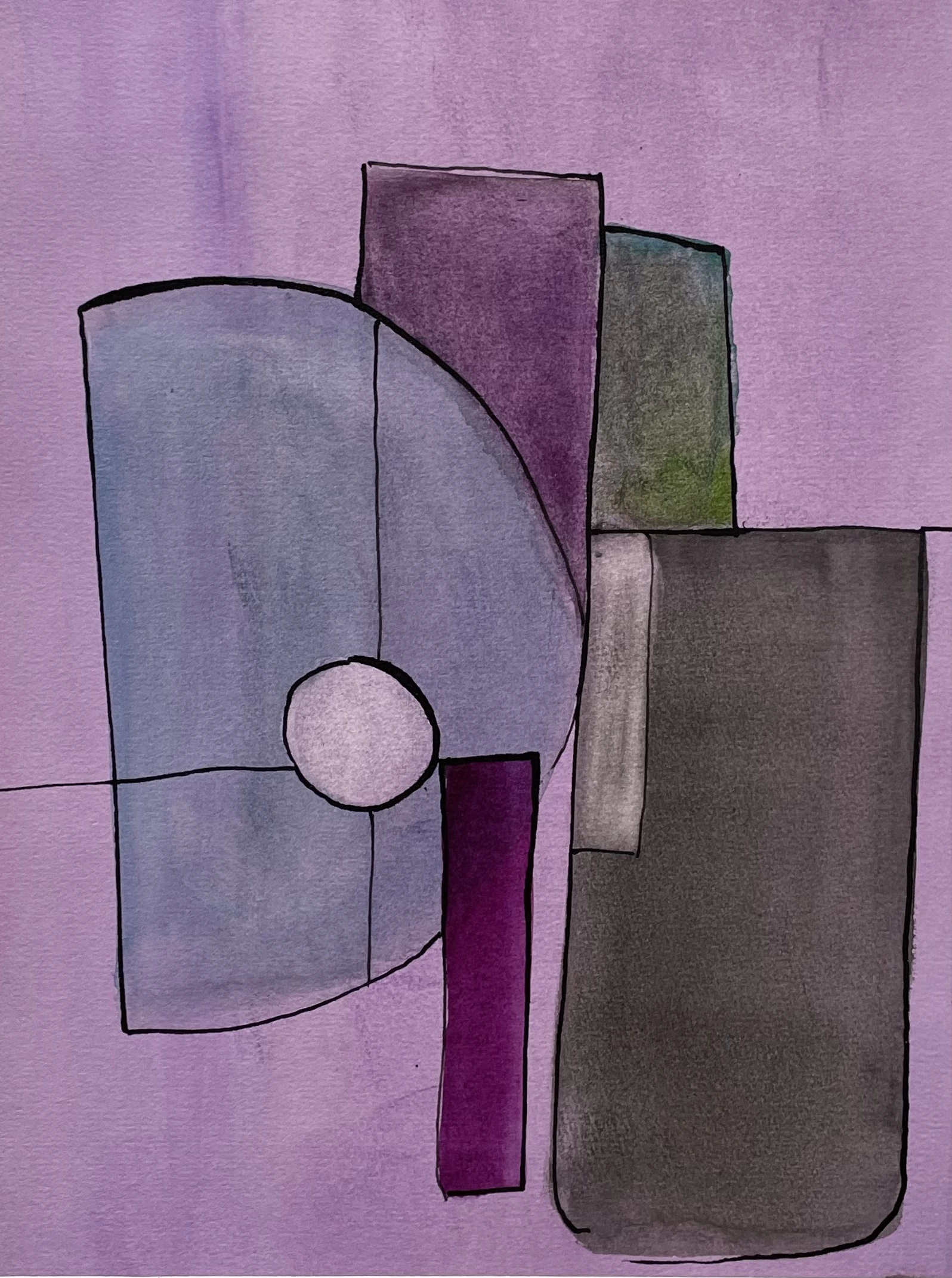 Watercolor Study in Eb Major No. 2 by Arnaud Quercy at Art Quam Anima — Watercolor Painting on Paper, Watercolor titled Watercolor Study in Eb Major No. 2
