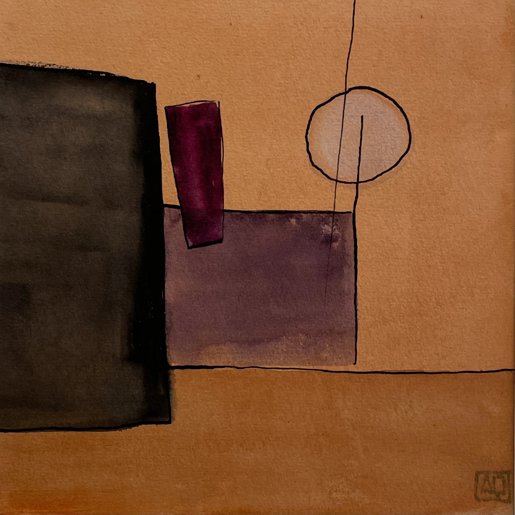 Étude à l'aquarelle en Fa majeur n° 1 par Arnaud Quercy chez Art Quam Anima — aquarelle sur papier, Watercolor titled Étude à l'aquarelle en Fa majeur n° 1
