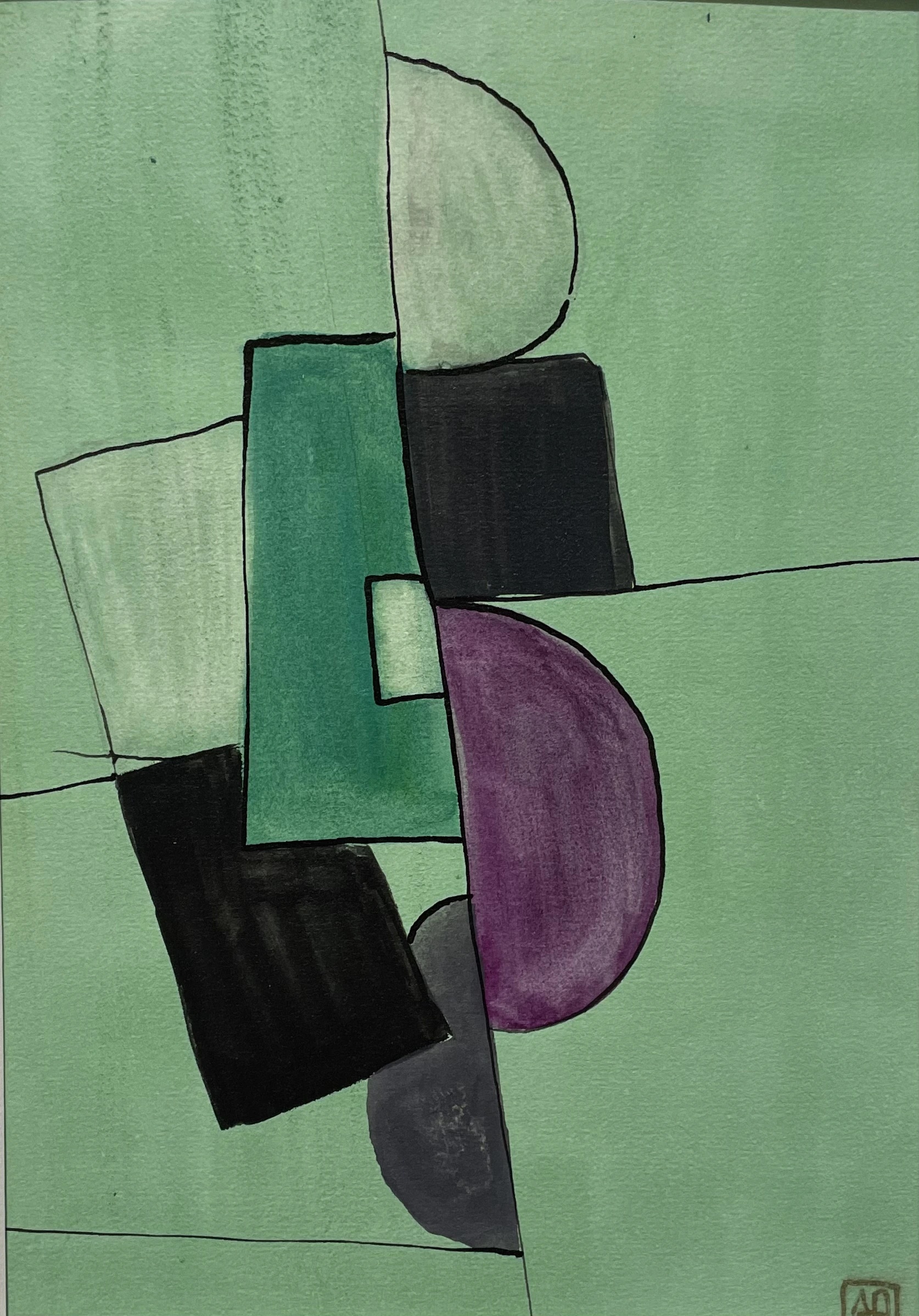Watercolor Study in F# Major No. 1 by Arnaud Quercy at Art Quam Anima — Watercolor Painting on Paper, Watercolor titled Watercolor Study in F# Major No. 1