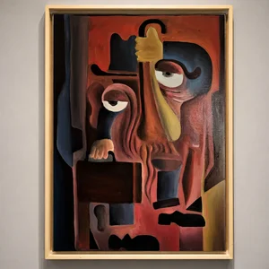 Les vacances de Dieu — Scène 50×70 · mur blanc · PP #3