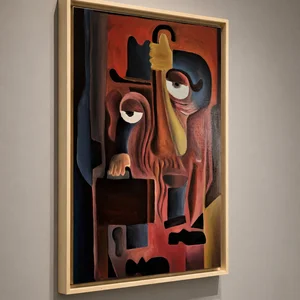 Les vacances de Dieu — Scène 50×70 · mur blanc · PP #4