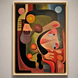 Le jardin du moine — Scène 50×70 · mur blanc · PP #3