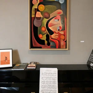 Le jardin du moine — Scène 50×70 · piano · PP #1