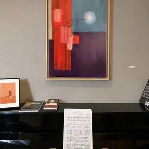 Nexus Transcendant - Un Dialogue Visuel sur la Foi et la Raison — Scène 50×70 · piano · PP #1