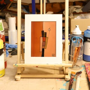 Watercolor Study in C5 (power chord) No. 1 — Scène 18×24 · chevalet · PP #2
