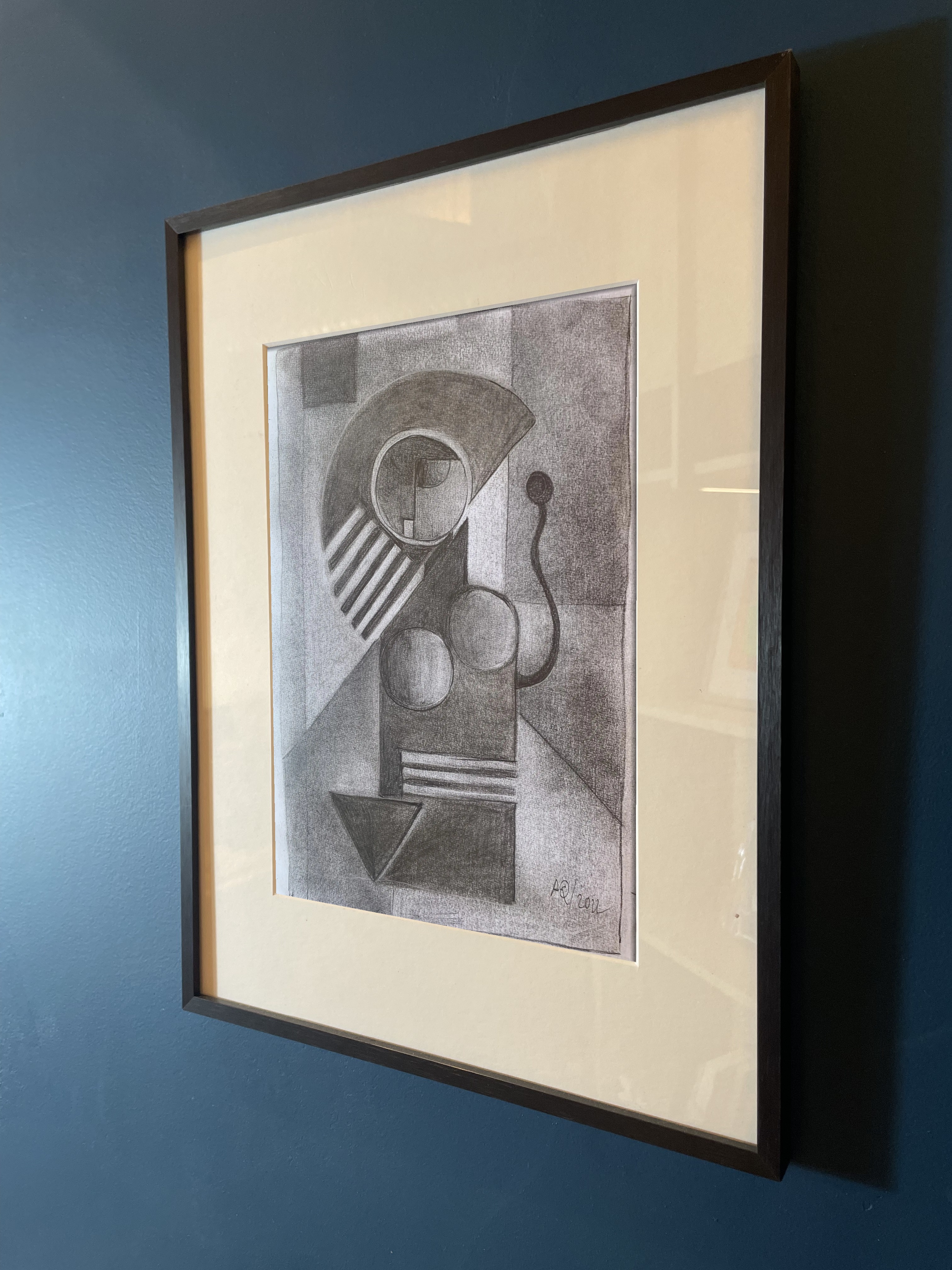 A woman, charcoal on paper