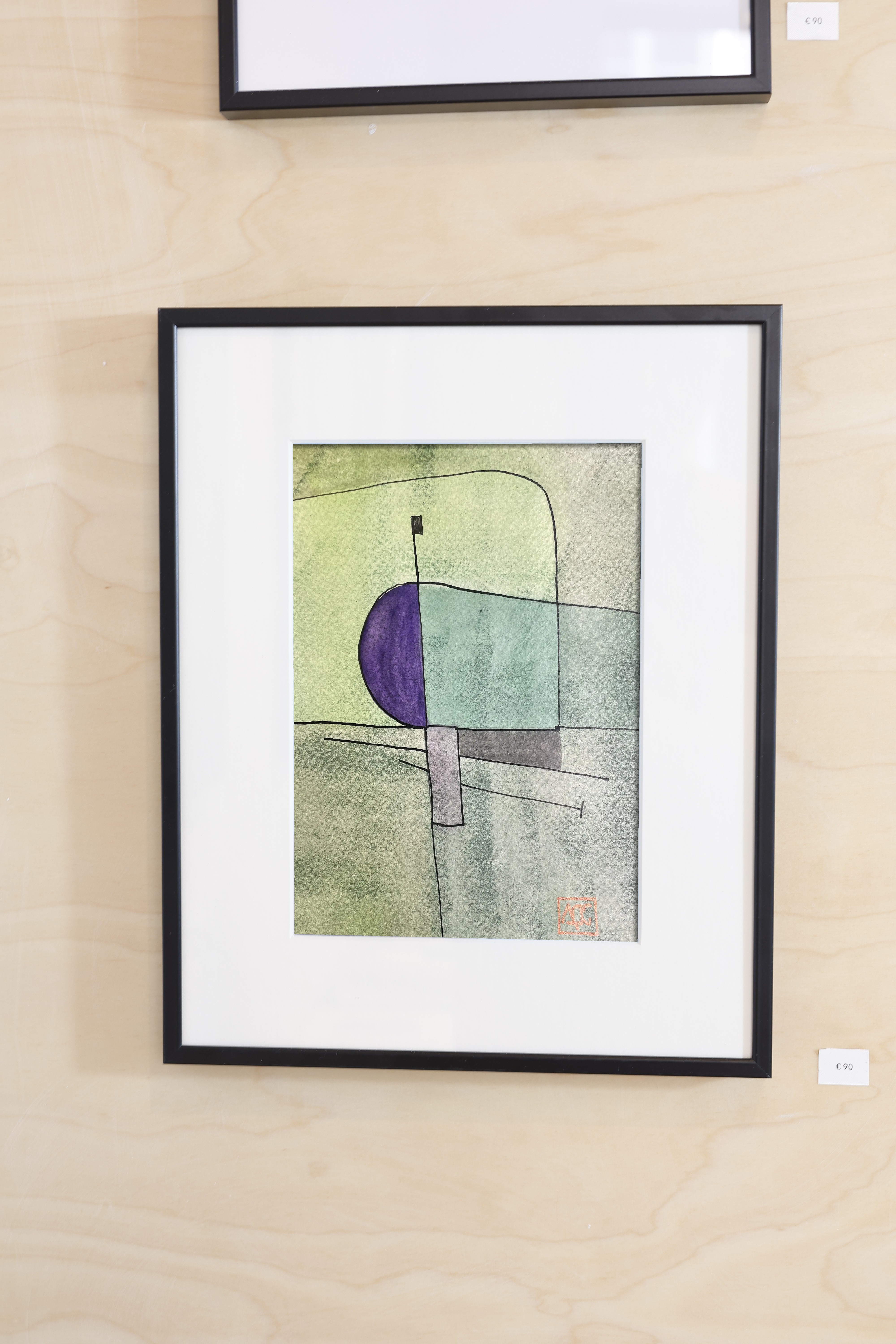 B Major - Research on Harmony - Variation 5, watercolor on paper