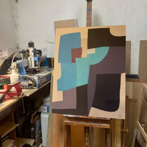 Si bémol Mineur - Recherche sur l'Harmonie - Variation 3 — chevalet · 73×92 #1