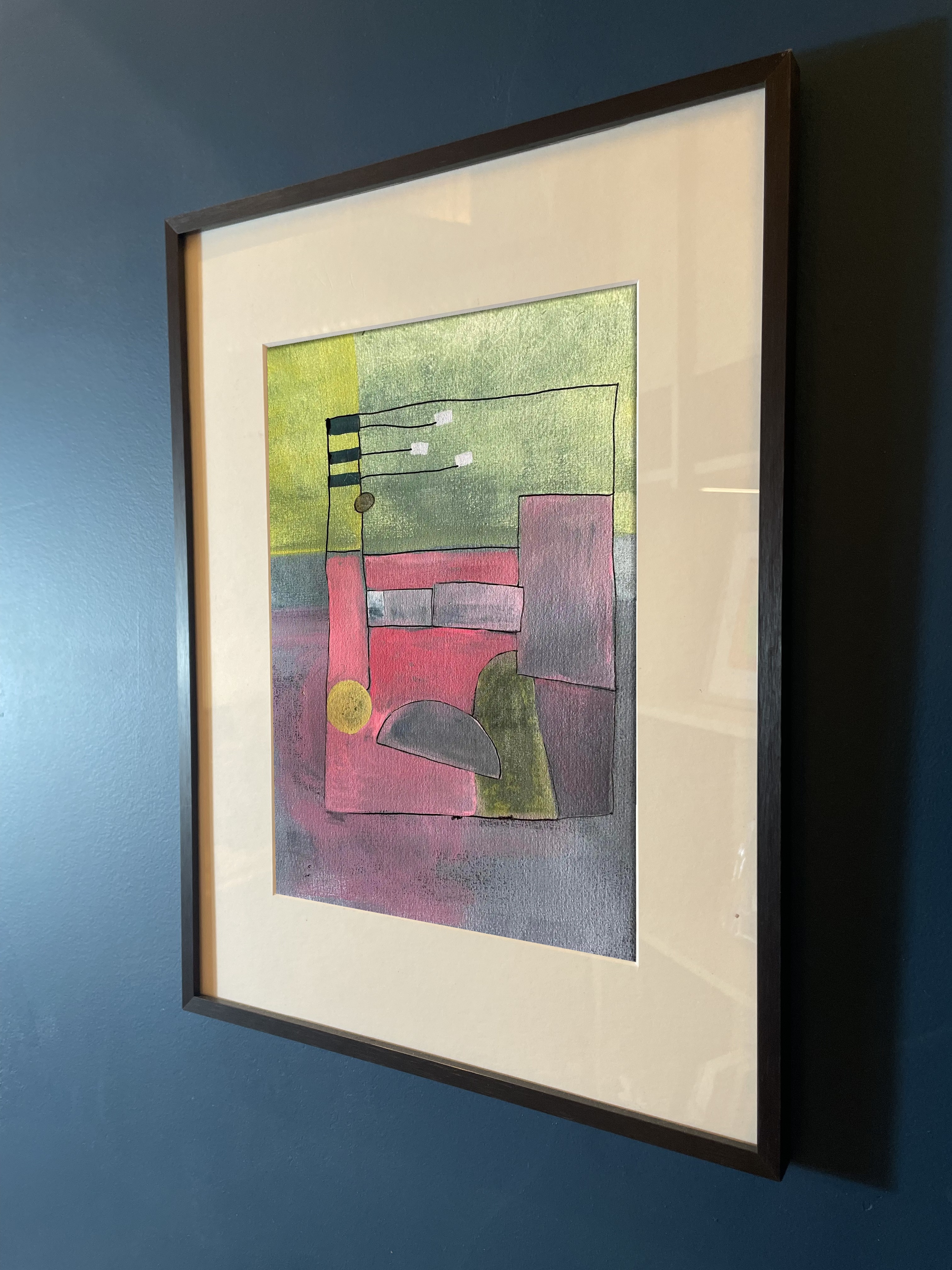 Composition 2, acrylic on paper
