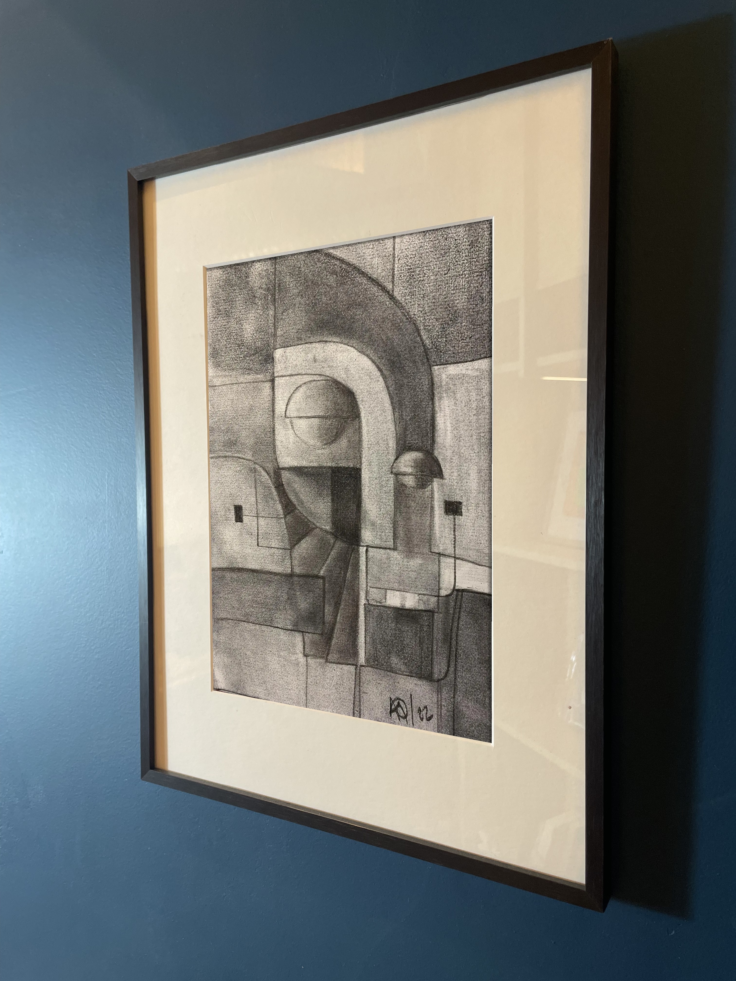 Sir Galahad, charcoal on paper