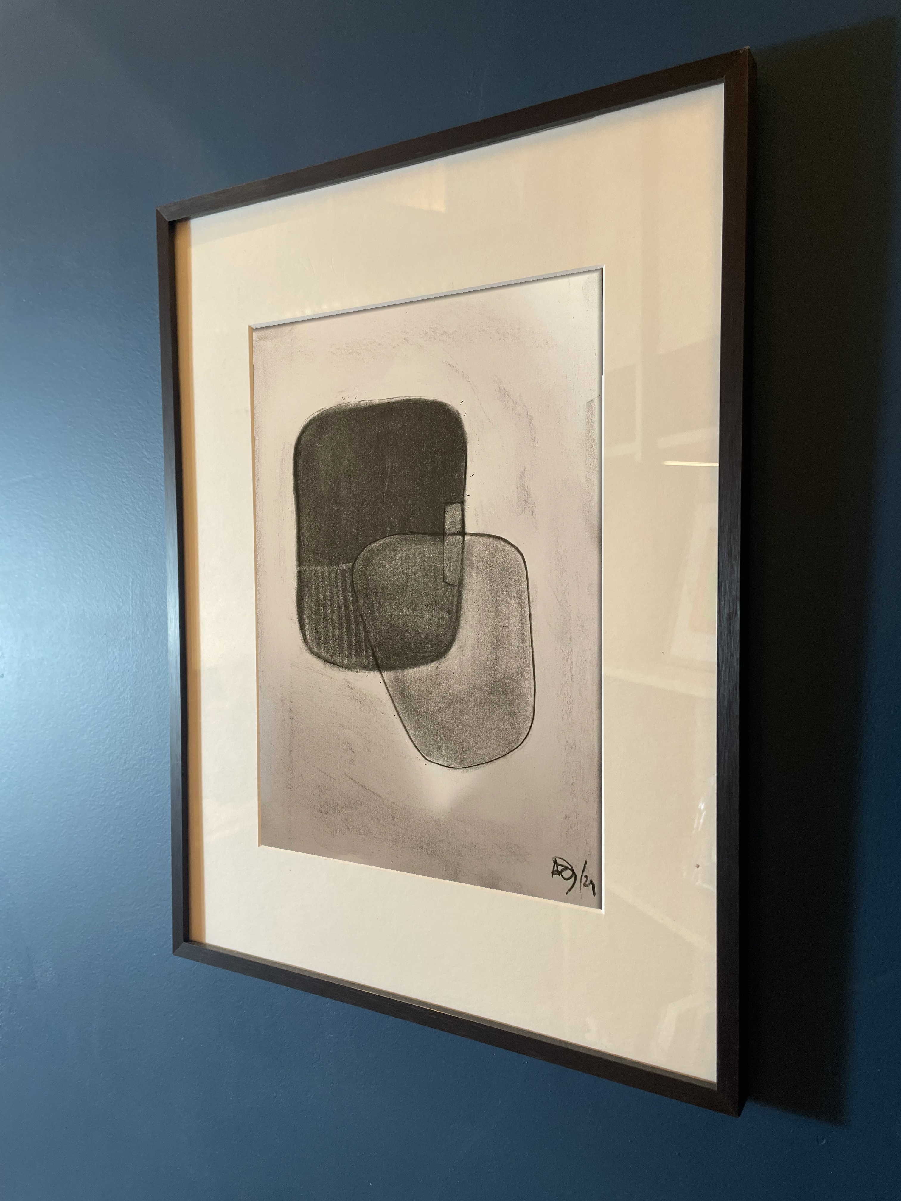 Speed dating, charcoal on paper