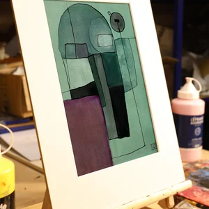 Étude à l'aquarelle en Si bémol mineur n° 1 — chevalet · PP #3