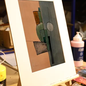 Étude à l'aquarelle en Ré majeur n° 2 — chevalet · PP #3