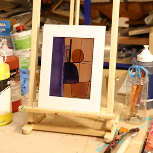 Étude à l'aquarelle en Ré mineur n° 1 — chevalet · PP #1