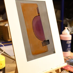 Étude à l'aquarelle en Ré mineur n° 3 — chevalet · PP #3