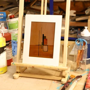 Étude à l'aquarelle en Ré5 (power chord) n° 1 — chevalet · PP #1