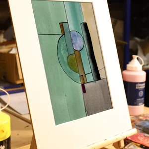 Étude à l'aquarelle en Fa dièse mineur n° 1 — chevalet · PP #3