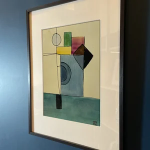 Étude à l'aquarelle en Fa dièse mineur n° 2 — mur bleu · PP #2